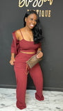 Tanya 3pc Set WINE Tall girl friendly