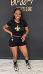 Who Dat 2pc Shorts Set