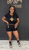 Who Dat 2pc Shorts Set
