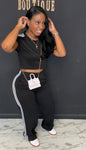 Track Me Up 2pc Set BLACK