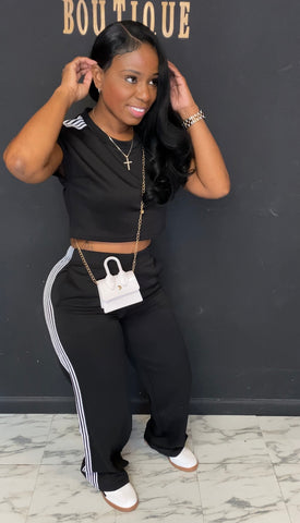 Track Me Up 2pc Set BLACK
