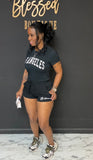 La 2pc shorts set Black