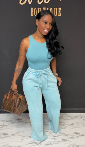 Wash Me Up 2pc Set TEAL NOT A BODY SUIT
