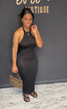 Put Your Back Into It Maxi Dresses BLACK