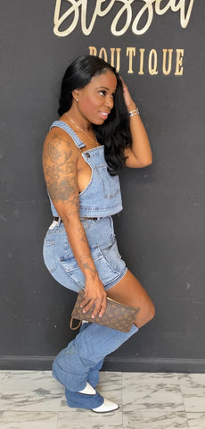 Denim Cargo Set