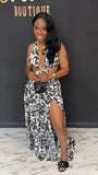 Floral Maxi Dress BLACK