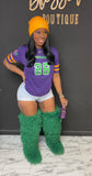MissSoBlessed Jersey Set BEANIE & TOP INCLUDED PURPLE