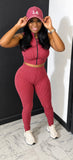 Comfortable But Cute Set BURGUNDY