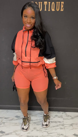 ColorBlock 2pc Set Peach