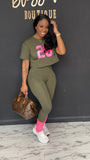 Number 2pc Set OLIVE
