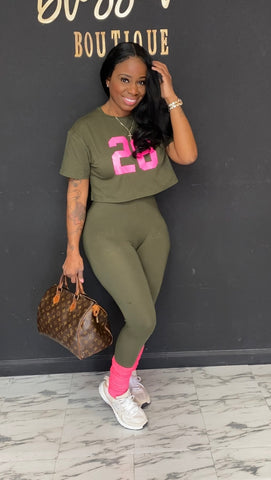 Number 2pc Set OLIVE