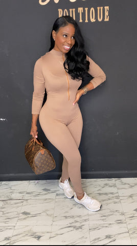 Sexy Jumpsuit Mocha