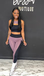 Work It Out 2pc Set PURPLE/BLACK