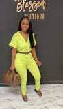 Relaxed Jumpsuit LIME GREEN