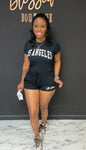 La 2pc shorts set Black