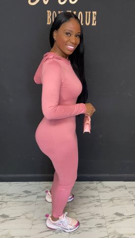 Hoodie Maxi Dress PINK
