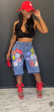 PATCH DENIM SHORTS ONLY