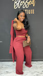 Tanya 3pc Set WINE Tall girl friendly