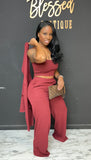 Tanya 3pc Set WINE Tall girl friendly