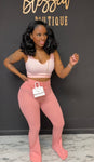 Keep it cute sport 2pc set Pink