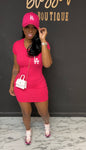 LA Dress & Cap Set PINK