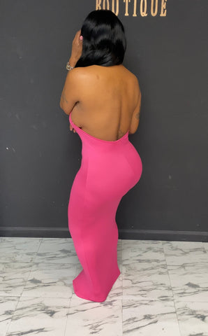 Put Your Back Into It Maxi Dresses PINK