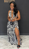 Floral Maxi Dress BLACK