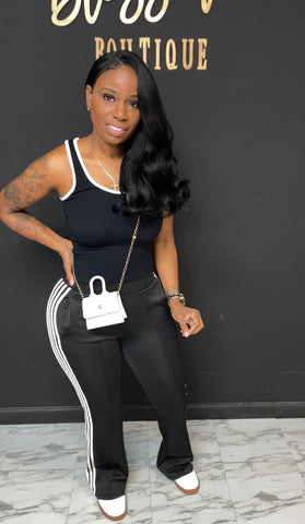 Sport Me 2pc Set BLACK/WHITE