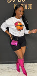 Chris Brown Sweater PINK/white