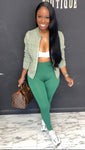 Classy But Sporty 2pc Set GREEN