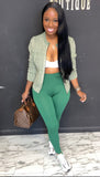 Classy But Sporty 2pc Set GREEN