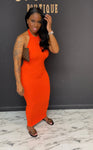 Put Your Back Into It Maxi Dresses ORANGE