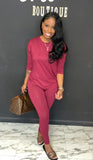 Comfortable Chill Set BURGUNDY