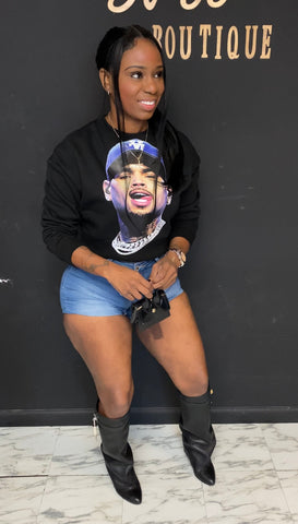 Chris Brown Sweater BLUE/BLACK