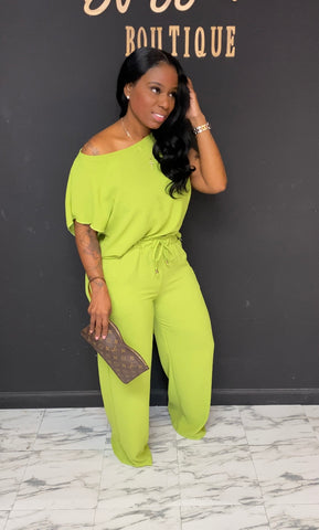 Brittney 2pc Set LIME GREEN